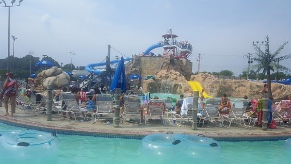 People at a water park 